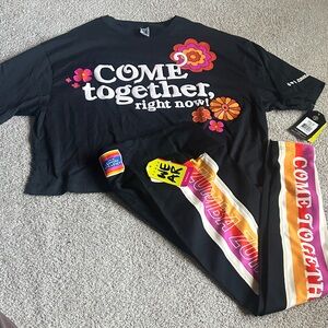 Zumba Fitness Black Tee with Floral Print